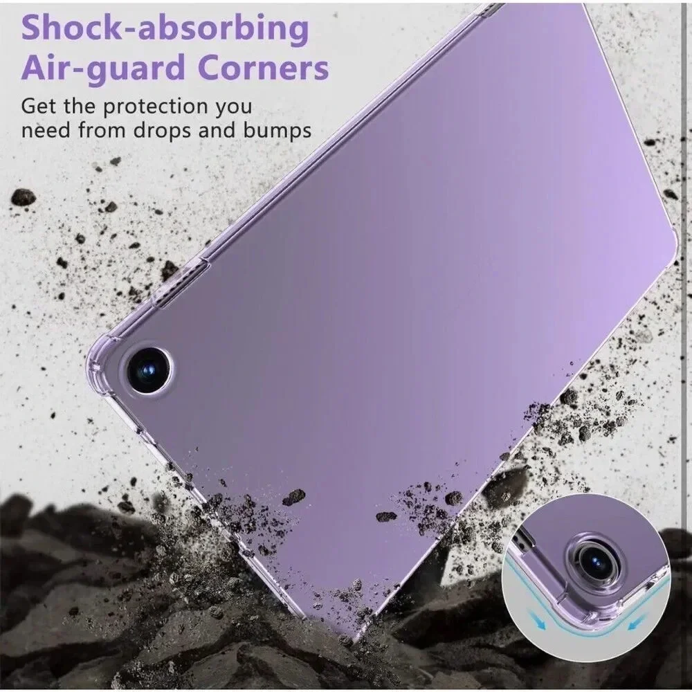 Purple Clear Case for Amazon Fire Max 11‎ 2023 Release Slim Soft TPU Transparent